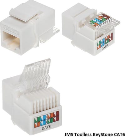 JMS® Toolless RJ45 KeyStone CAT6 Te Monteren Zonder Speciaal Gereedschap! (ook geschikt voor CAT5E)