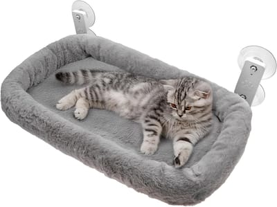 Hangmat voor katten met wasbaar kussen - Comfortabel en stijlvol kattenbed voor raam