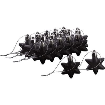 Kerststerren van kunststof - Zwart