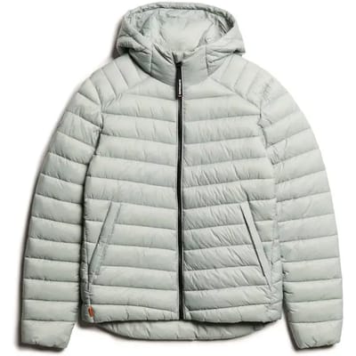 Superdry Fuji Gewatteerde Sportjas met Capuchon Lichtgrijs Grootte: Xxl