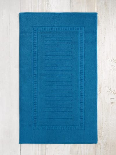 De Witte Lietaer Dolce Badmat 60 x 100 cm - Egyptisch katoen/blauw