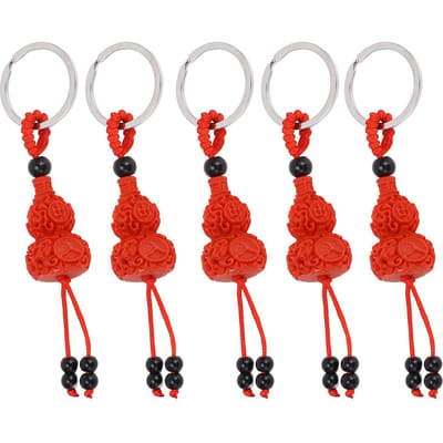 5 stuks Kalebas Sleutelhanger Mooie Decoratieve Creatieve Waterfles Sleutelhanger voor Kalebas Waterfles red