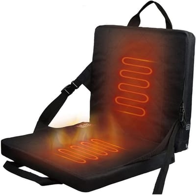 Vouwbare verwarmde stadionstoelen met rugsteun, draagbaar en temperatuur instelbaar voor kamperen, jagen en buitenactiviteiten