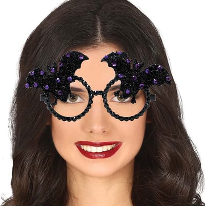 Fiestas Guirca - Feestbril - vleermuis - Halloween - Halloween accessoires - Halloween outfit - Halloween brillen - Halloween Kostuum