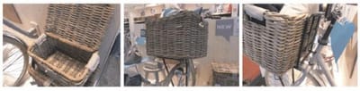 Luxe Rotan Fietsmand - Nature Grey, Medium