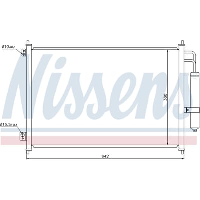Condensator, airconditioning NISSENS 940121