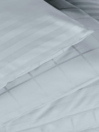 De Witte Lietaer Dekbedovertrek Katoen Satijn Zygo - Lits Jumeaux - 240 x 220 cm - Blauw