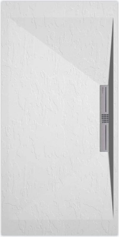 Sanifun douchebak Stone Side White Slate 900 x 800 S