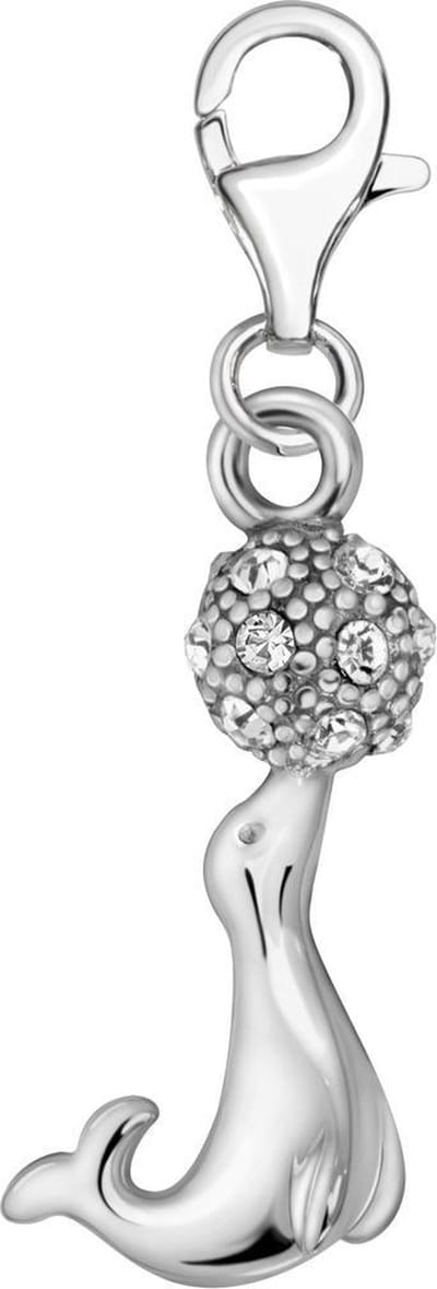 Quiges – 925 - Zilver – Charm - Bedel - Hanger - 3D Zeehond met Bal - met – sterling - zilver - karabijnslot - geschikt - voor - Bedelarmband HC341