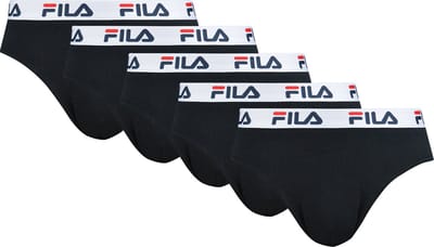 FILA - Basic Logo Brief | 5-Pack | Heren Slip | Maat S - Zwart