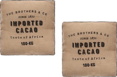 Atmosphera Vloerkussen Cacao - 2x - Jute - beige - 40 x 40 x 12 cm - vierkant - extra dik -zitkussen