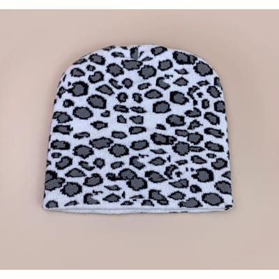 Retro Luipaard Vlekken Wol Gebreide Mutsen Herfst En Winter Persoonlijk Warm Ins Veelzijdig Hip Hop Mode Y2K Niche Straat Beanies 54-62cm gray