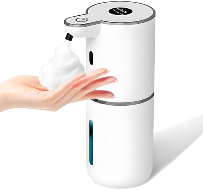 Automatische Zeepdispenser 380 ml - Sensor Zeepdispenser Oplaadbaar - Wandmontage Zeepdispenser - Contactloze Dispenser voor Afwasmiddel en Handzeep - IPX5 Waterdicht - Wit