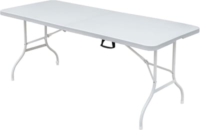 Campingtafels 180.34 cm - Opklapbare Vrijetijdstafel - Voor Binnen En Buiten - Roestbestendig - Metaal - Wit