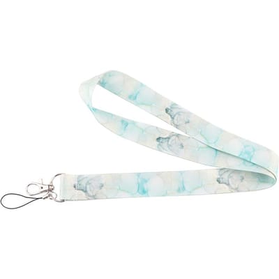 Marmeren Print Lanyard Voor Sleutelhanger ID-kaarthouder Paspoort Student Mobiele Telefoon USB Badgehouder Sleutelring Nekbanden Accessoires