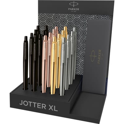 Balpen Parker Jotter XL Monochrome assorti medium 20 stuks