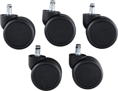 Wielen - bureaustoel - Hermann Miller Aeron - 60mm - met adapter 38 mm - set van 5