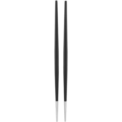 304 Roestvrij Staal Eetstokjes Japanse Sushi Eetstokjes Servies Set(Zilver Zwart) gray