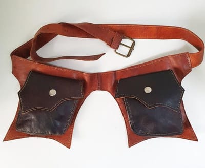 Toetie & Zo Handgemaakte Leren Heuptas, Beltbag, riemtas Bruin