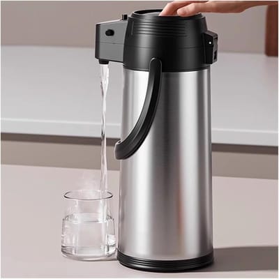 Koffiepompfles - Thermoskan Dispenser - Warme Dranken Serveren - Vacuüm Geïsoleerd - 3 Liter - Roestvrij Staal