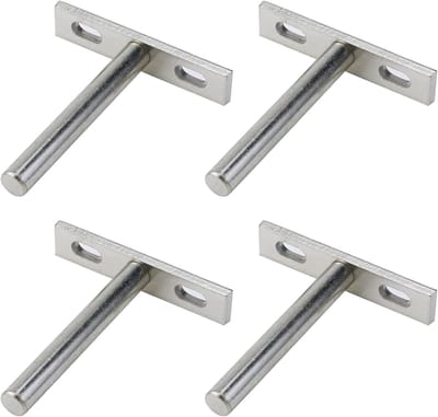 Daity 4-pack - zwevende plankbeugels - 5 inch blinde plankbeugels - doe-het-zelfproject onzichtbare ophangbeugels