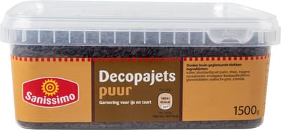 Sanissimo Deco-pajets puur garnering voor ijs en taart - Doos 1,5 kilo