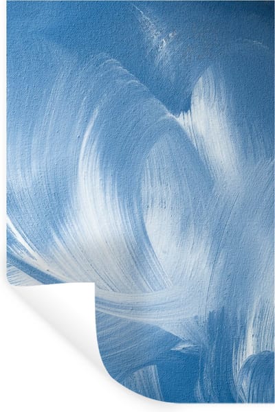 Muurstickers - Sticker Folie - Blauw - Acrylverf - Design - 20x30 cm - Plakfolie - Muurstickers Kinderkamer - Zelfklevend Behang - Zelfklevend behangpapier - Stickerfolie