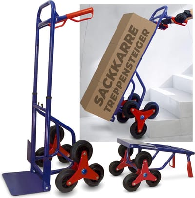 Inklapbare Steekwagen 200 kg met Solide Banden voor Trappen en Verhuizingen