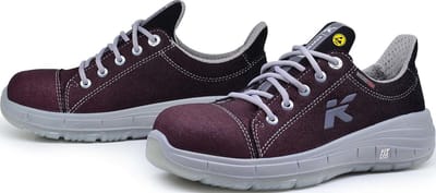 HKS Maxi Red S3 dames werkschoenen - sneaker - veiligheidsschoenen - safety shoes - stalen neus - laag model - lichtgewicht - Vegan - rood/zwart - maat 38