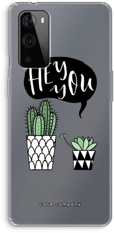 Case Company® - Hoesje geschikt voor OnePlus 9 Pro hoesje - Hey you cactus - Soft Cover Telefoonhoesje - Bescherming aan alle Kanten en Schermrand