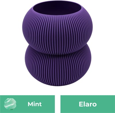 Elaro moderne vaas – Decoratieve vaas - Mint - 3d geprinte vaas – geschikt voor droogbloemen - 20CM