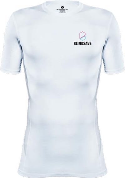 BLINDSAVE Compressie Shirt Wit - Korte mouwen - XS