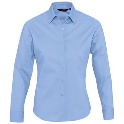 SOLS Dames/Dames Eden Stretch Business Shirt met Lange Mouwen (Heldere lucht)