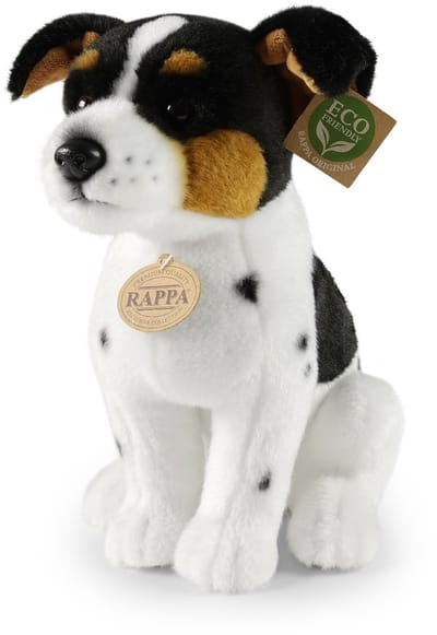 Rappa ECO Jack Russell Terrier 29 cm - realistische knuffel van recyclede PET flessen - zwart wit bruin
