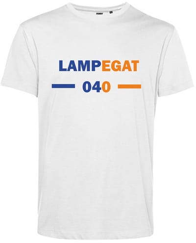 T-shirt Lampegat 040 | Carnavalskleding | Foute Party | Wit | maat XS