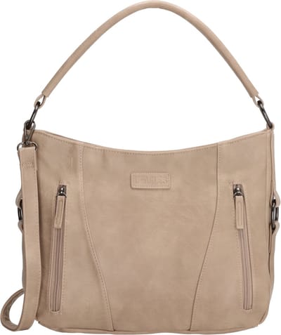 Beagles Murcia Schoudertas Hobo Tas met korte en lange Hengsels - Vegan Leer - Tote Bag - Dames Tas - Taupe