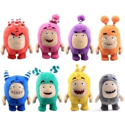 18CM Mini Leuke Oddbods Cartoon Jeff Newt Odd ZEE Bods Zacht Knuffeldier Pluche Speelgoed Pop Kinderen Cadeaus Huisdecoratie Beeldjes blue