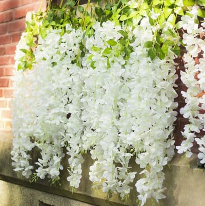 Inspiruj - Wisteria Bloemengirlande - 12 stuks - Wit - Realistisch - Geen Onderhoud