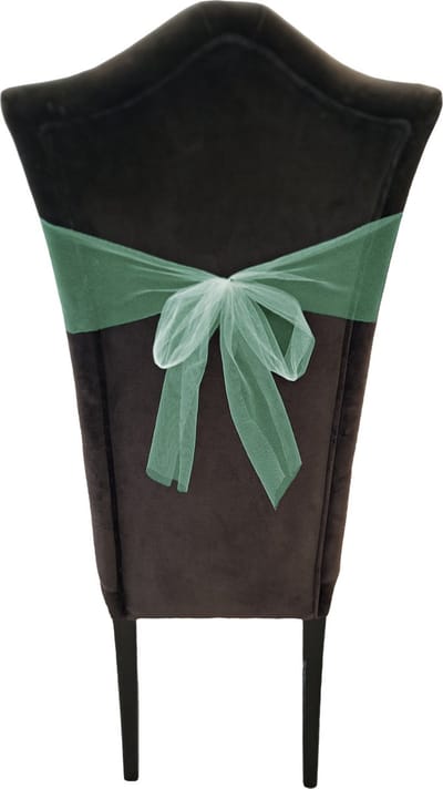 Tule stof op rol - 2x - mintgroen - 15cm x 9meter - Organza/mesh decoratie stoffen