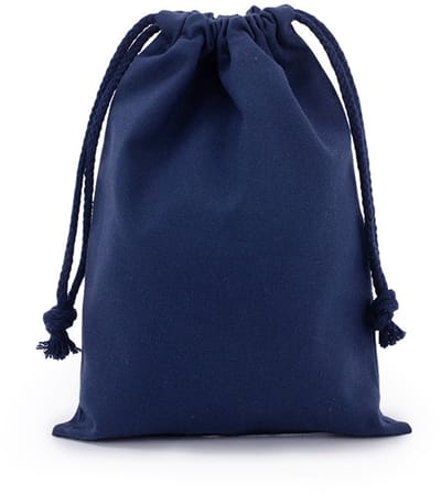 Set van 10 draagtassen, 7 x 10 cm, katoenen cadeauzakjes met trekkoord, geschikt voor verjaardagen, huwelijksgeschenken en sieraden.（Navy Blue）