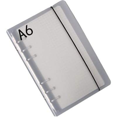 Classeur Transparent PP Surface Dépolie 6 Trous Classeur Portable pour École Bureau Réunion A6 A6
