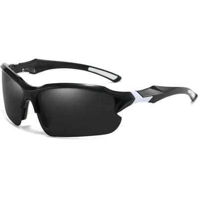 Lunettes de Soleil Mode Polarisées pour Homme Carrées Rétro Noires Protection Solaire Lunettes de Soleil pour Cyclisme Extérieur Conduite Protection UV