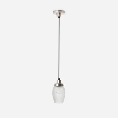 Hanglamp aan snoer Flower Yard Geëtst 20's Matnikkel - Art Deco Trade