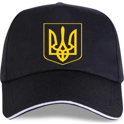 Nieuwe Cap Hoed Oekraïense Oekraïne Wapenschild Land Vlag Baseball Cap Cool Casual Pride Mannen Unisex Mode Grappig black
