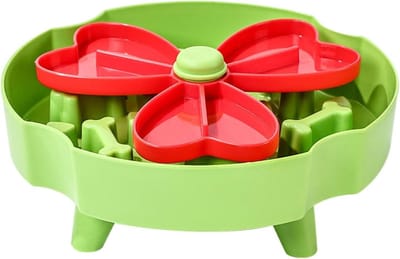 Slowfeeder Hondenbak - Huisdier Voerbak - Gezond Eten Bevorderen - 360 Graden Draaiend - 25 x 25 x 9 cm