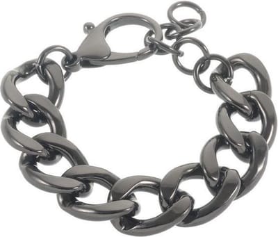 Behave – Armband – Gourmetschakel zwart – 20+4 cm – Stoer design