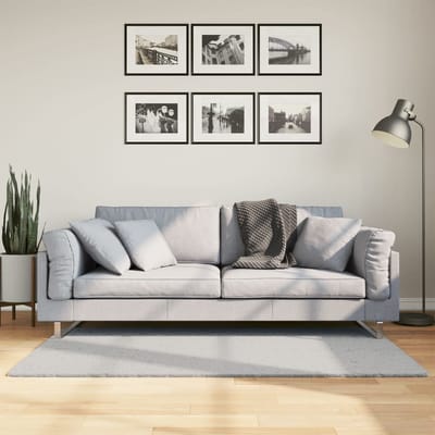 vidaXL - Vloerkleed - HUARTE - laagpolig - zacht - wasbaar - 80x150 - cm - grijs