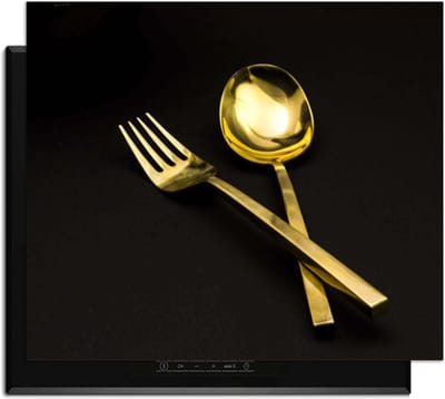 KitchenArt - Dining Deluxe - Inductie Beschermer - 65x52 cm - Kookplaat Beschermer - Luxe Afdekplaat Inductieplaat - Anti-slip & Oprolbaar - Beschermmat Inductiekookplaat