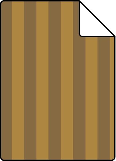 Proefstaal ESTAhome behang strepen bruin en okergeel - 26.5 x 21 cm - 131914-S