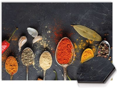 KitchenArt - Spice Essence Spatscherm - 60x30 cm - Spatscherm Achterwand Keuken - Spatwand Keuken